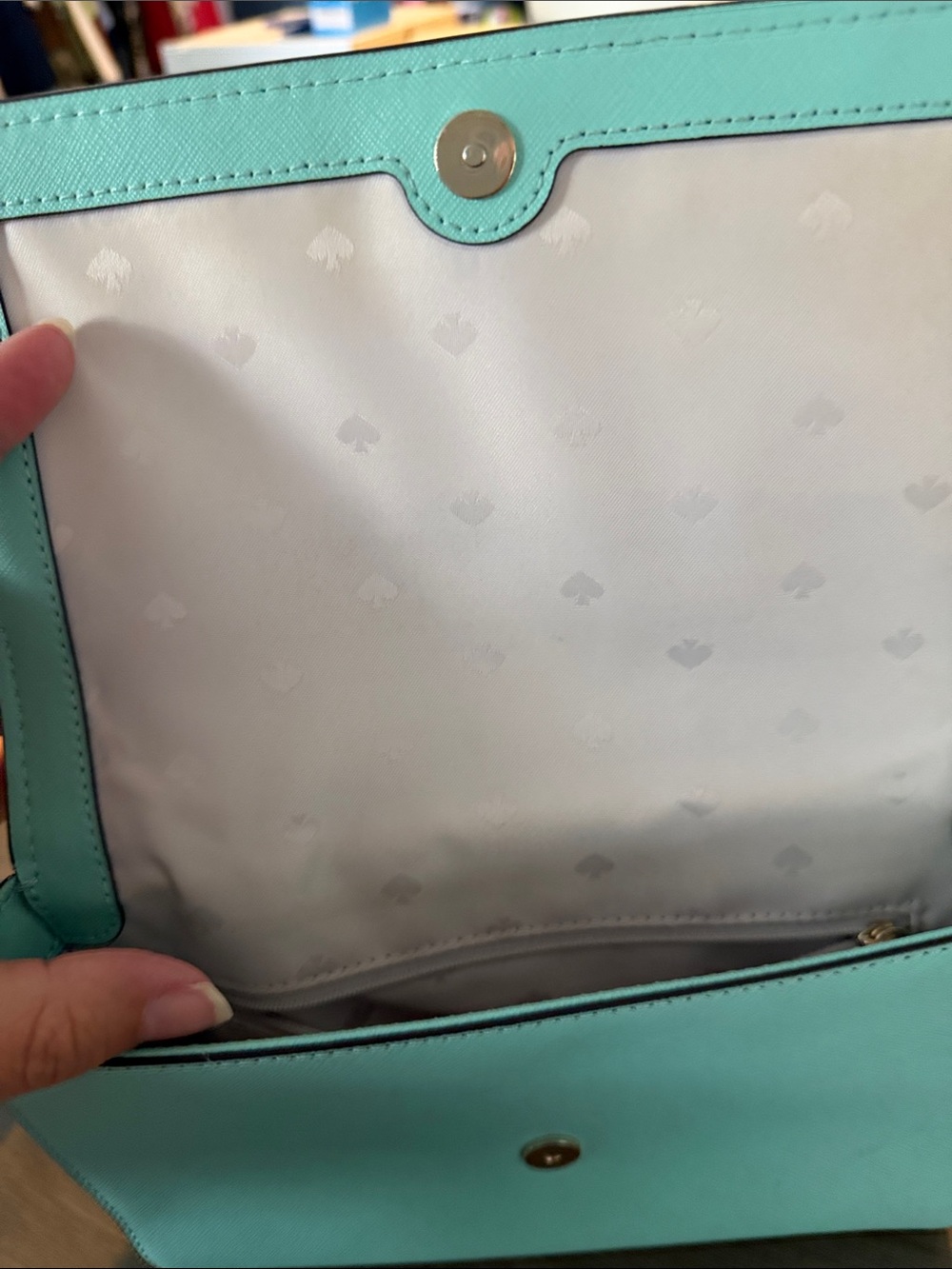 kate spade light mint leather crossbody - Picture 5 of 12